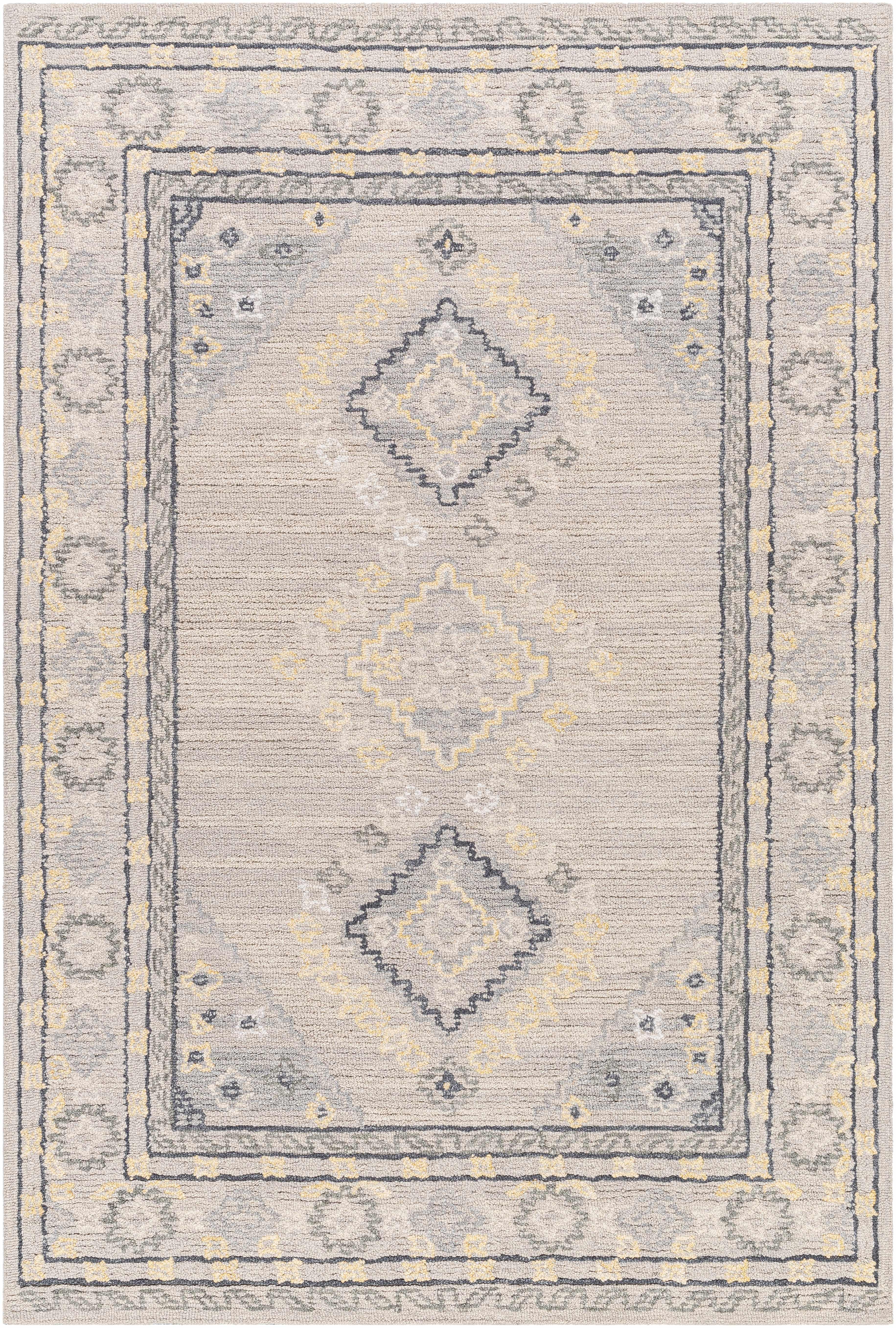 Alena Gray Wool Blend Area Rug