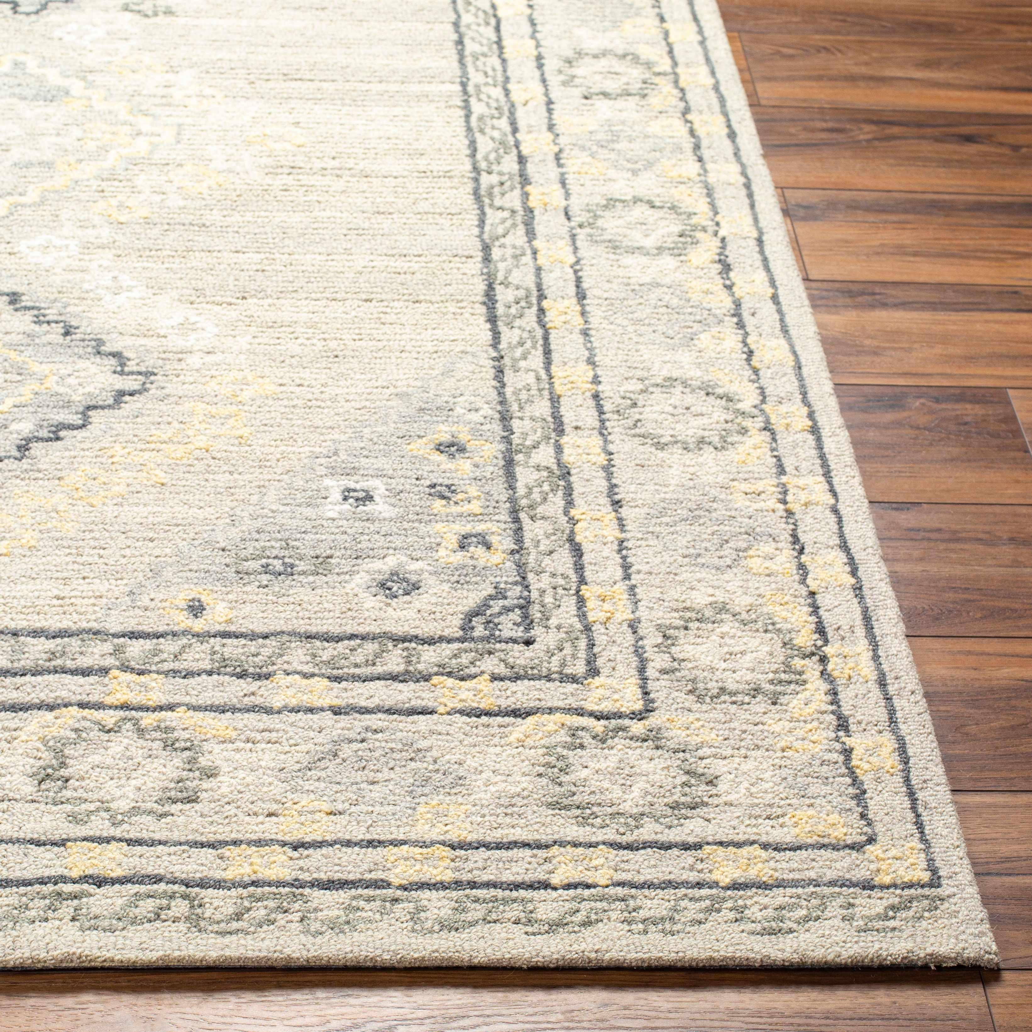 Alena Gray Wool Blend Area Rug