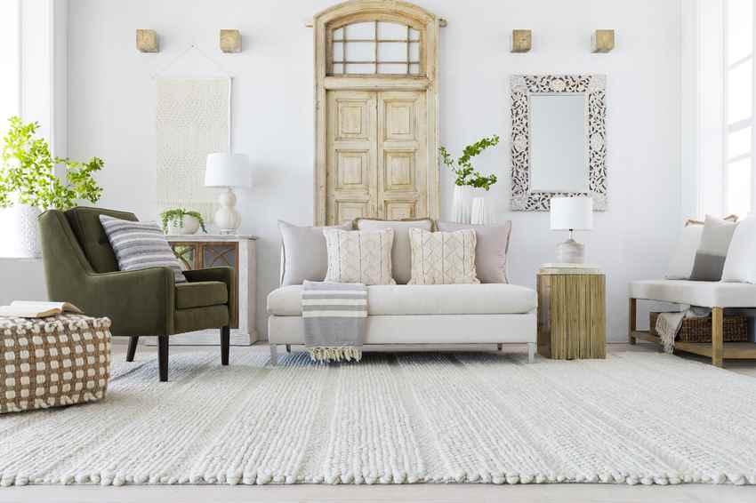 Alex Modern Ivory Area Rug