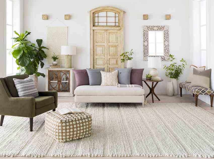 Alex Modern Ivory Area Rug