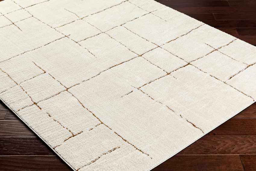 Alexsis Modern Ivory/Brown Area Rug