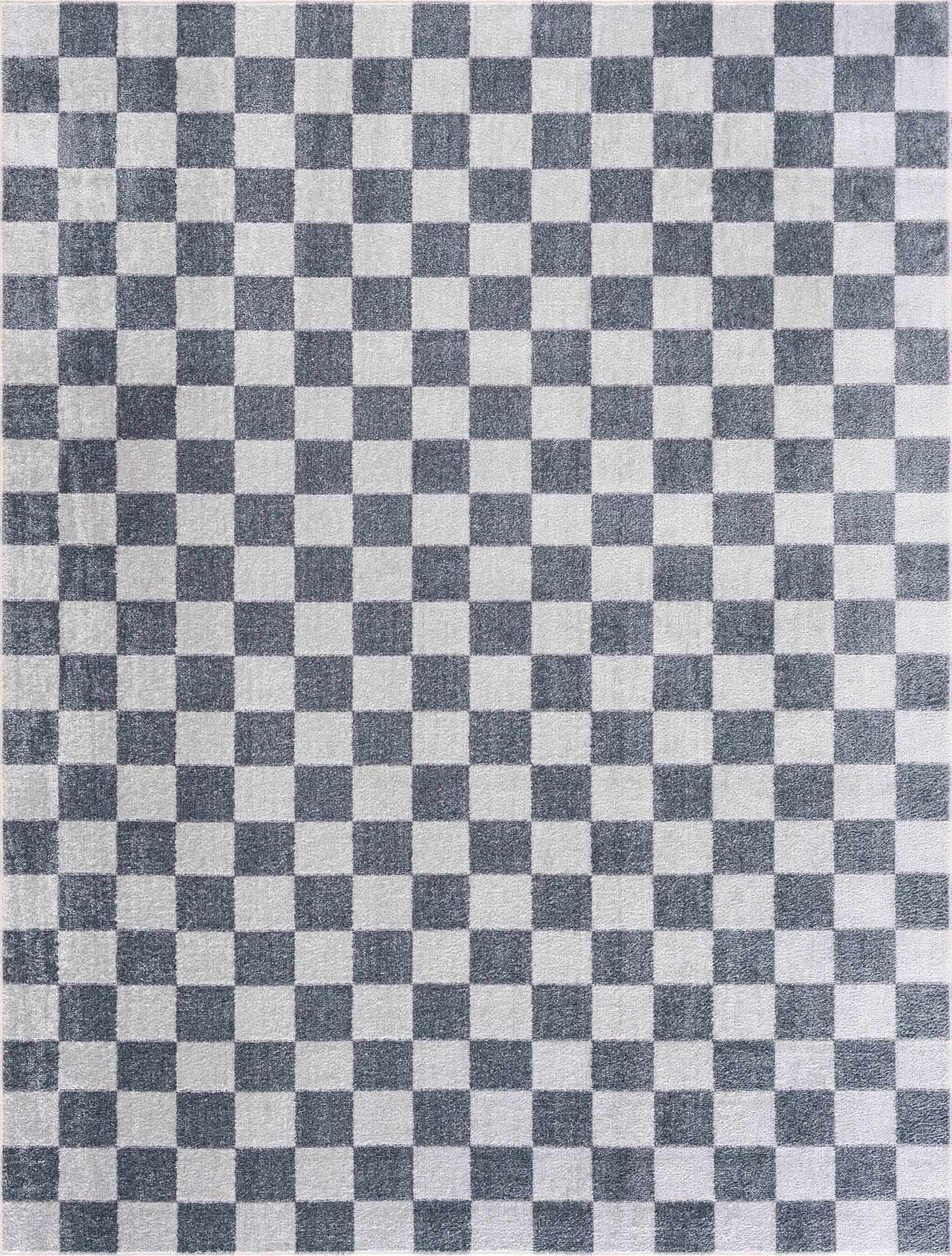 Alie Blue Checkered Area Rug