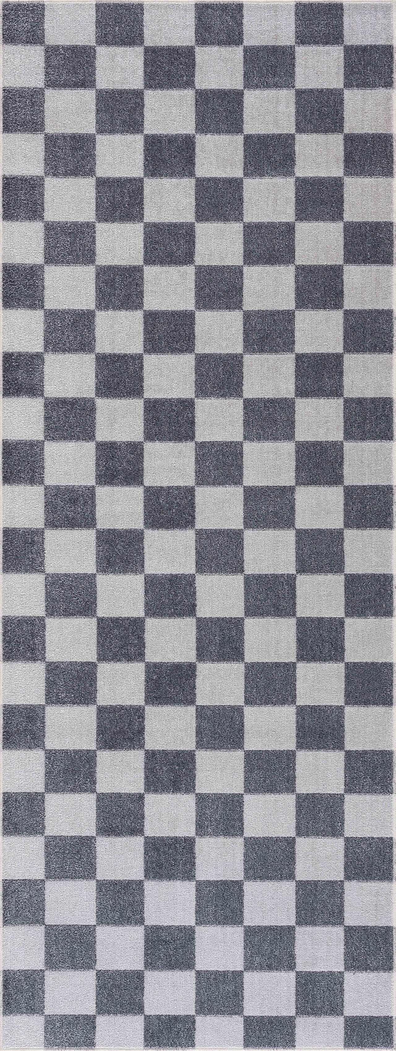 Alie Blue Checkered Area Rug