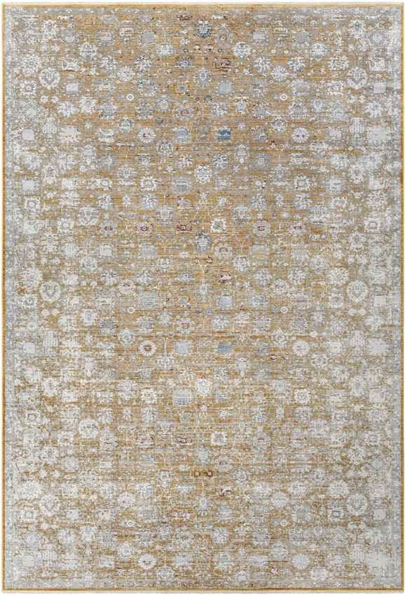 Alishia Traditional Amber/Gray Area Rug