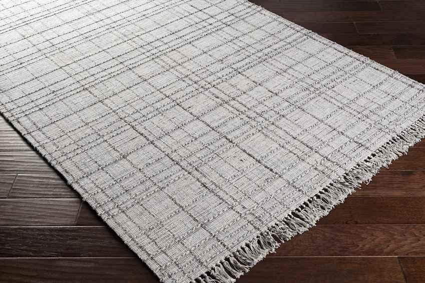 Almen Modern Ivory/Dark Brown Area Rug