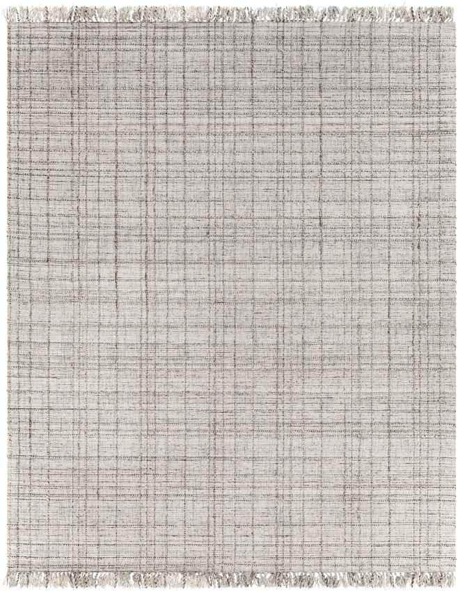 Almen Modern Ivory/Dark Brown Area Rug