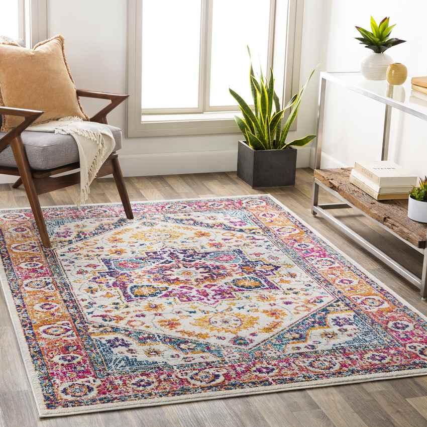 Almenum Traditional Beige Area Rug