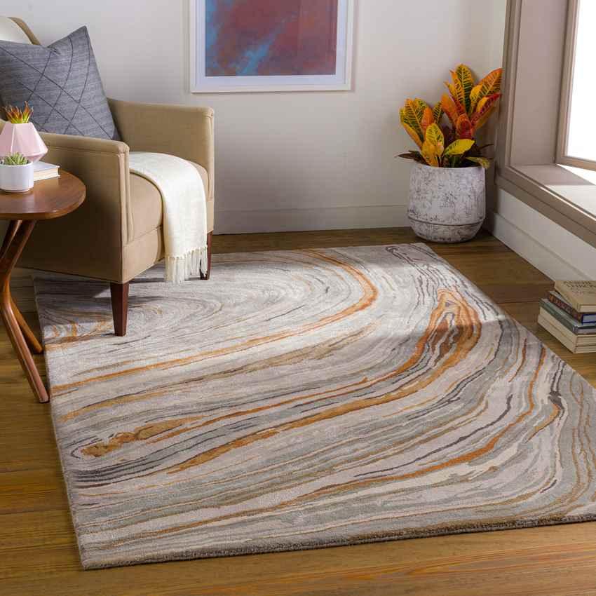 Almere Modern Dark Brown Area Rug