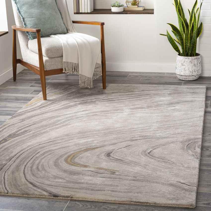 Almere Modern Light Gray Area Rug