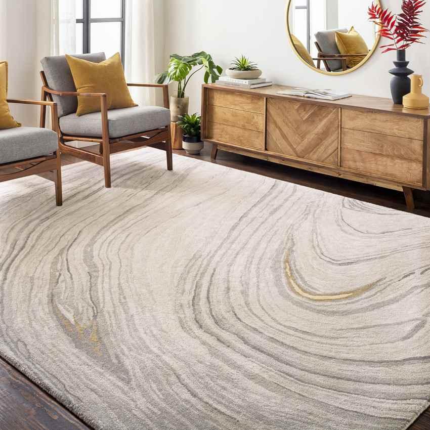 Almere Modern Light Gray Area Rug