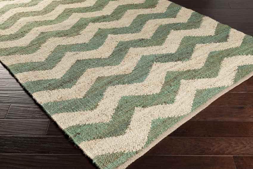 Alpha Global Dark Green/Cream Area Rug