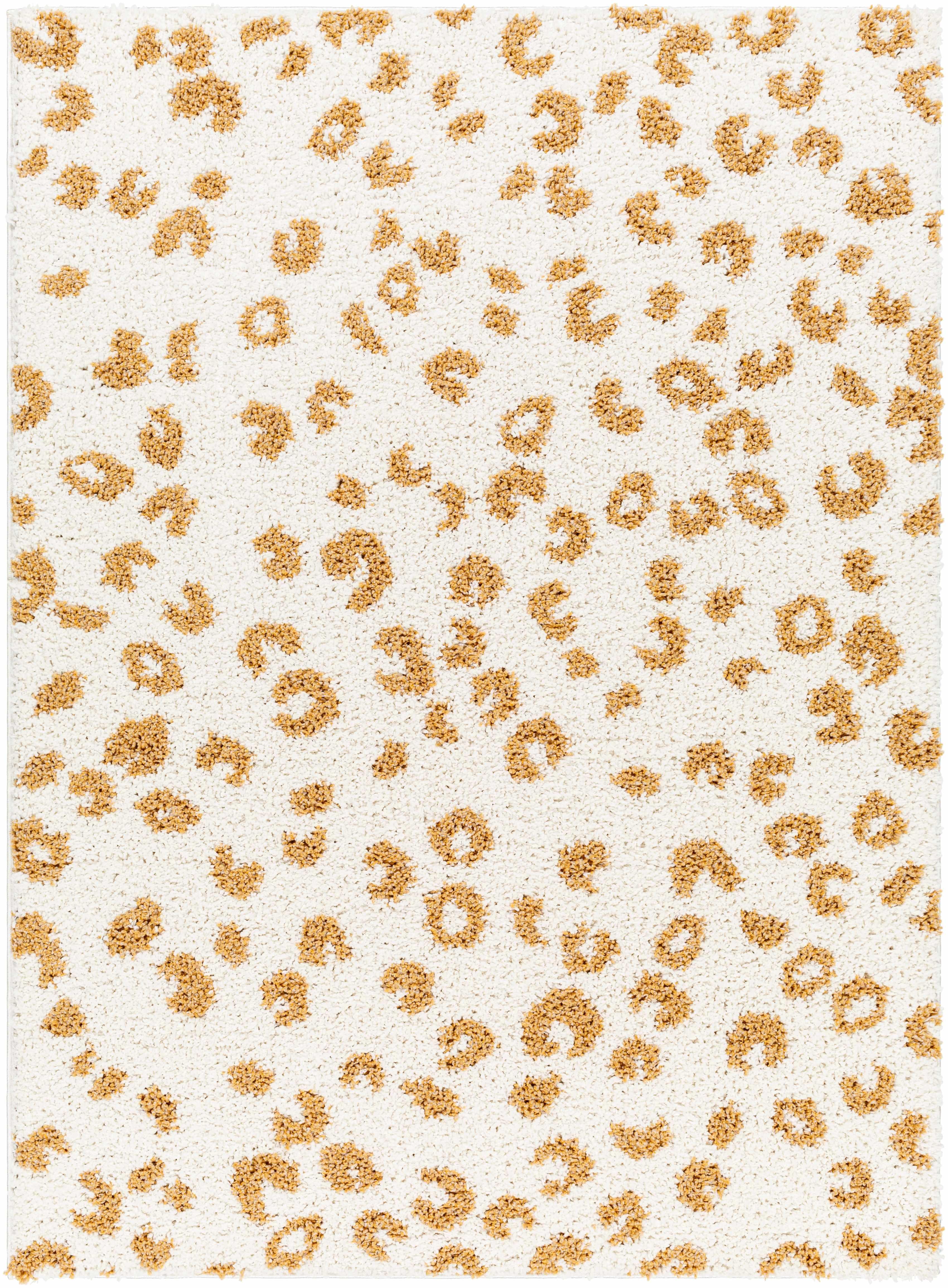 Altin Leopard Print White Area Rug