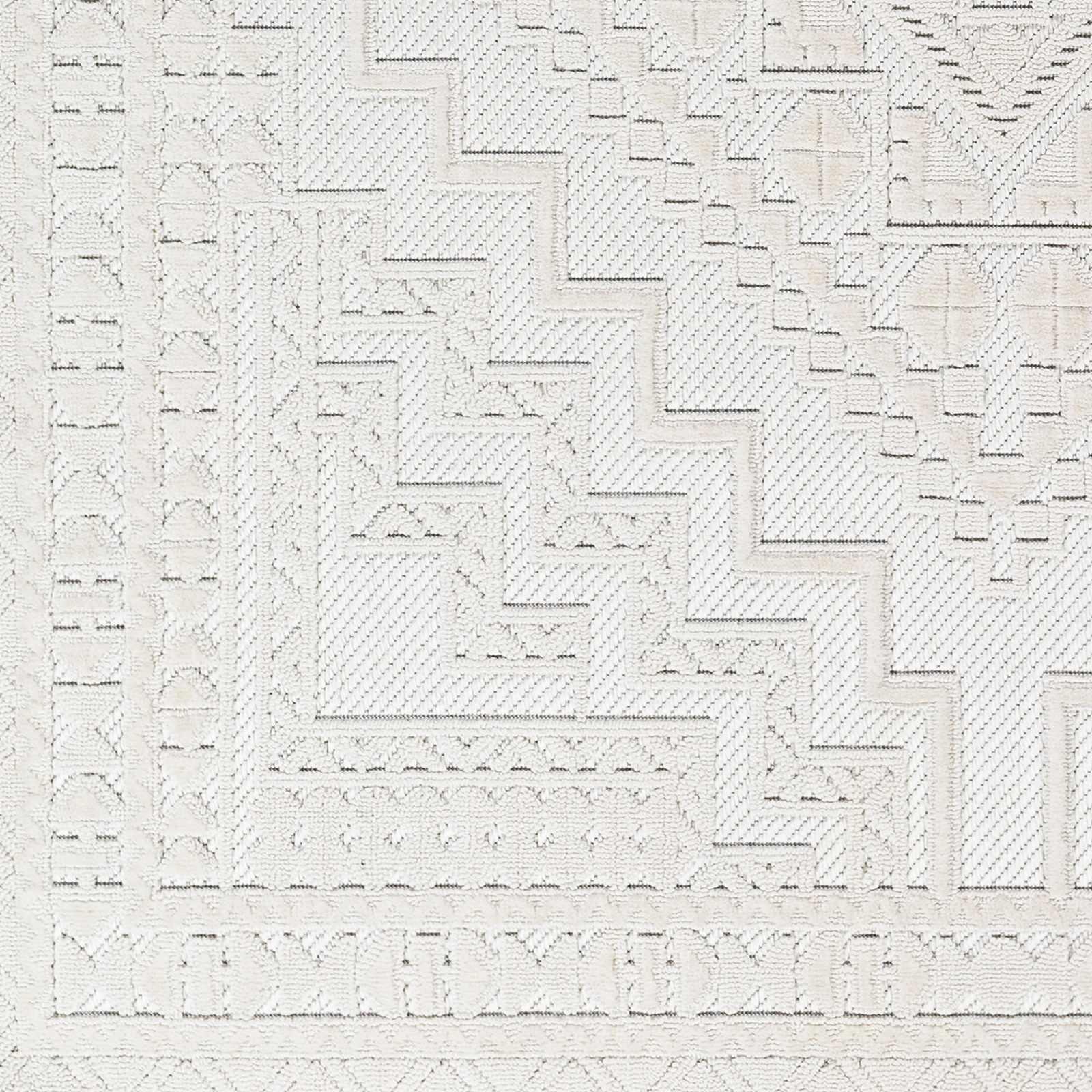 Alya White Fringe Rug