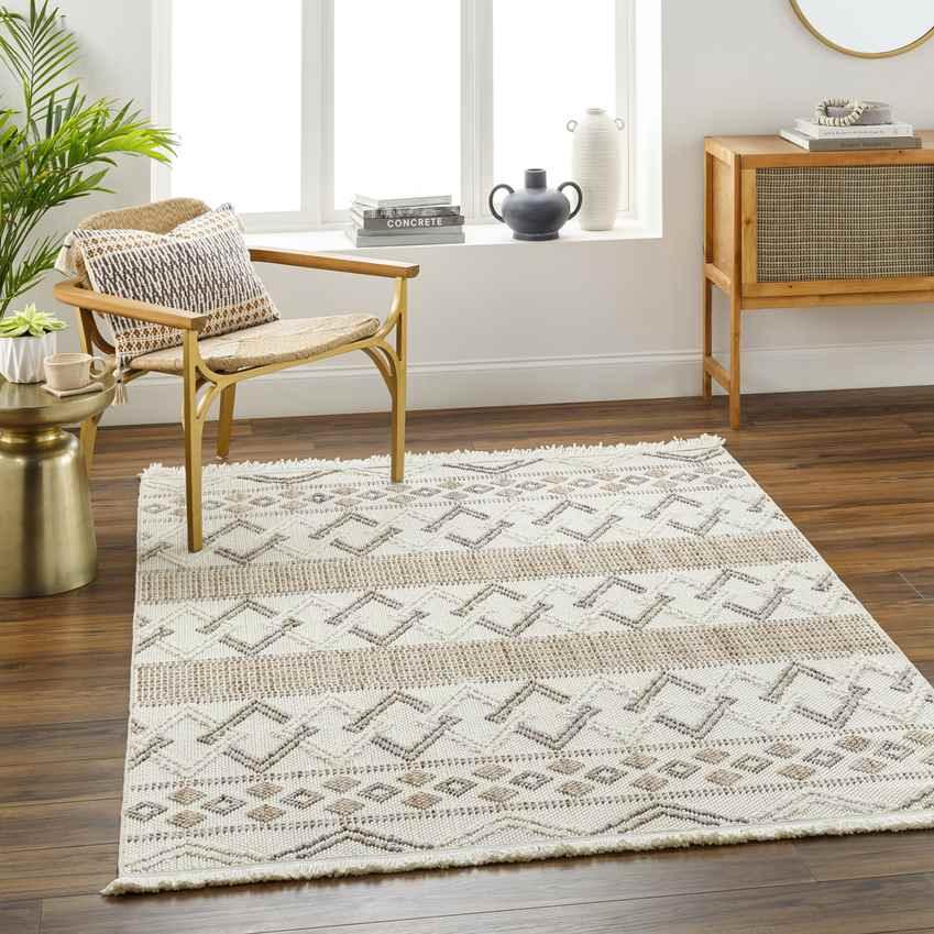 Alysa Global Off-White/Brown Area Rug