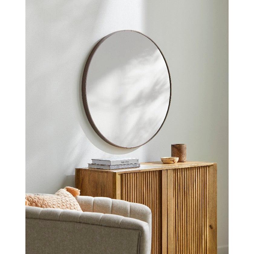 Alysson Modern Dark Brown Wall Mirror