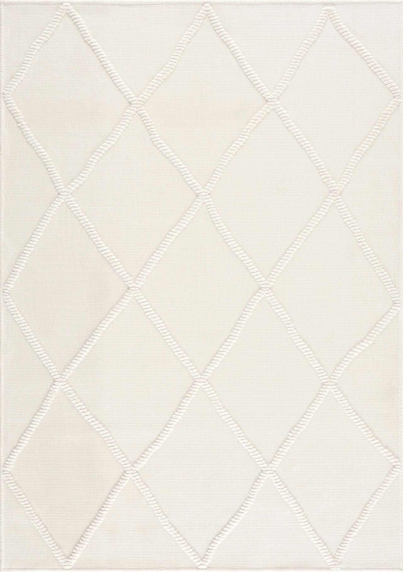 Amani White Washable Area Rug