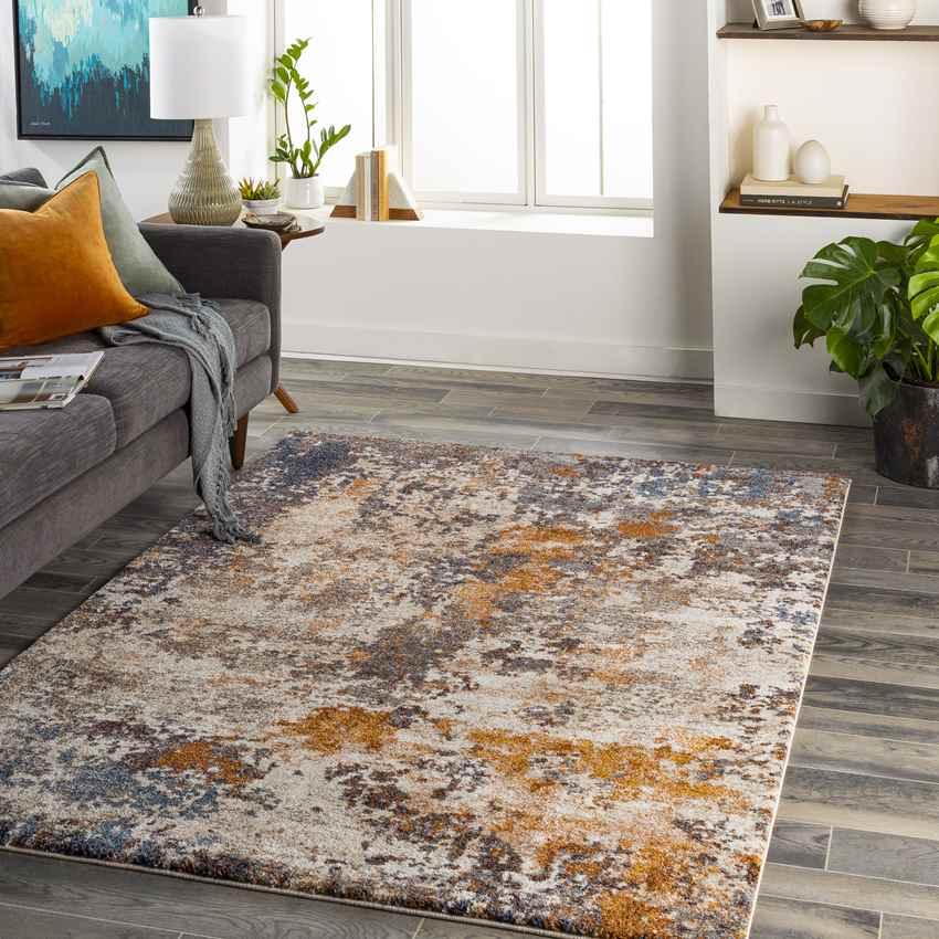 Amathous Modern Rust Area Rug