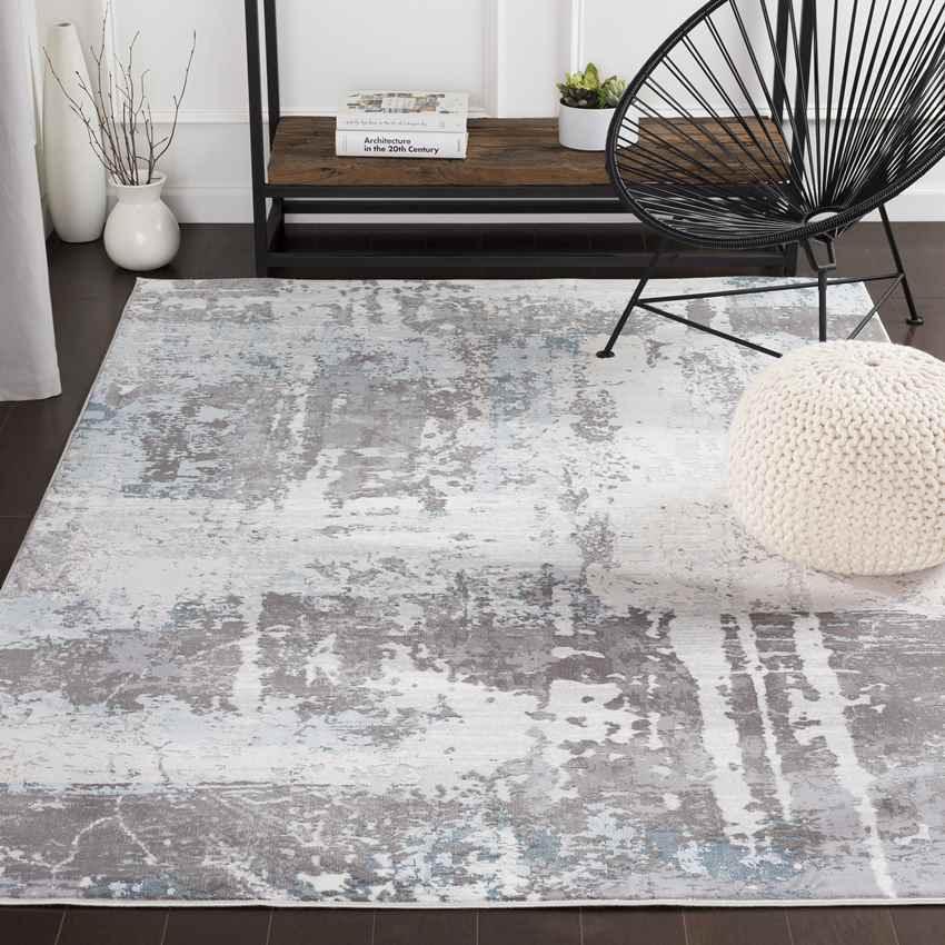 Amber Modern Medium Gray Area Rug