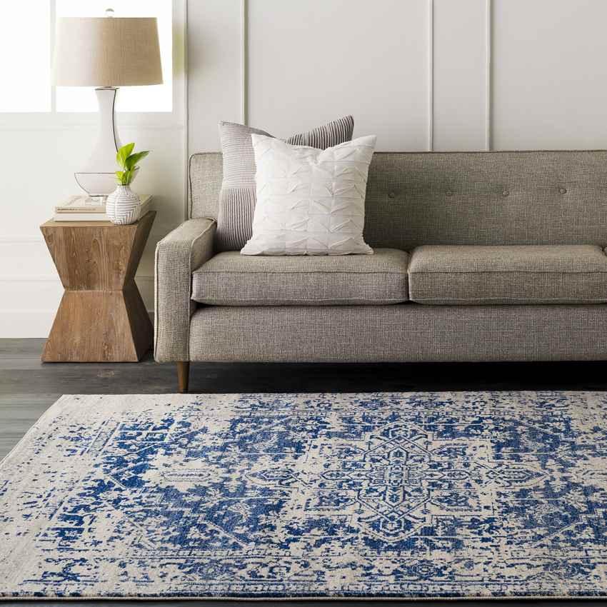 Amelia Traditional Navy Area Rug