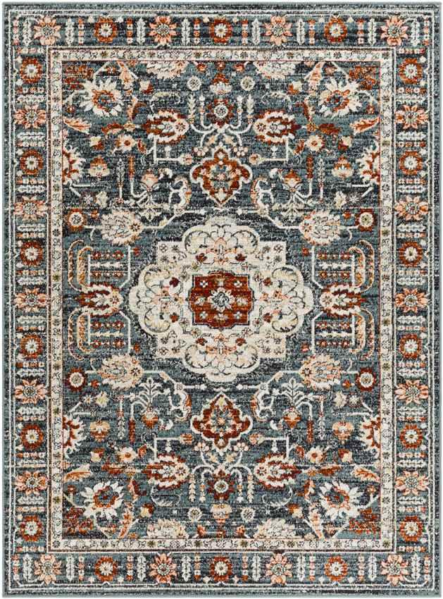 Amo Traditional Navy Area Rug