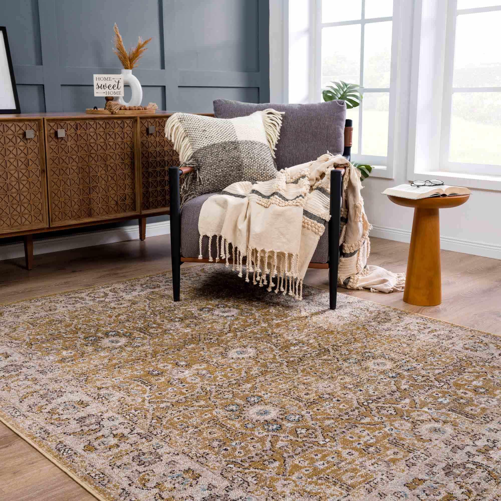 Anana Gold & Beige Area Rug