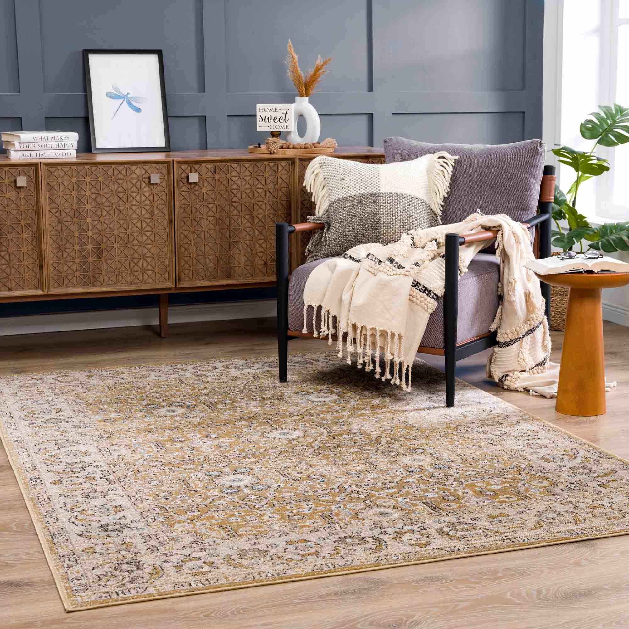 Anana Gold & Beige Area Rug