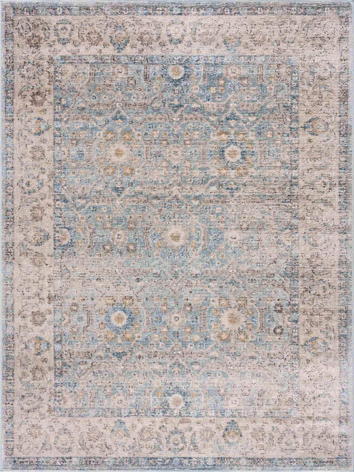 Anana Silver Blue & Beige Area Rug