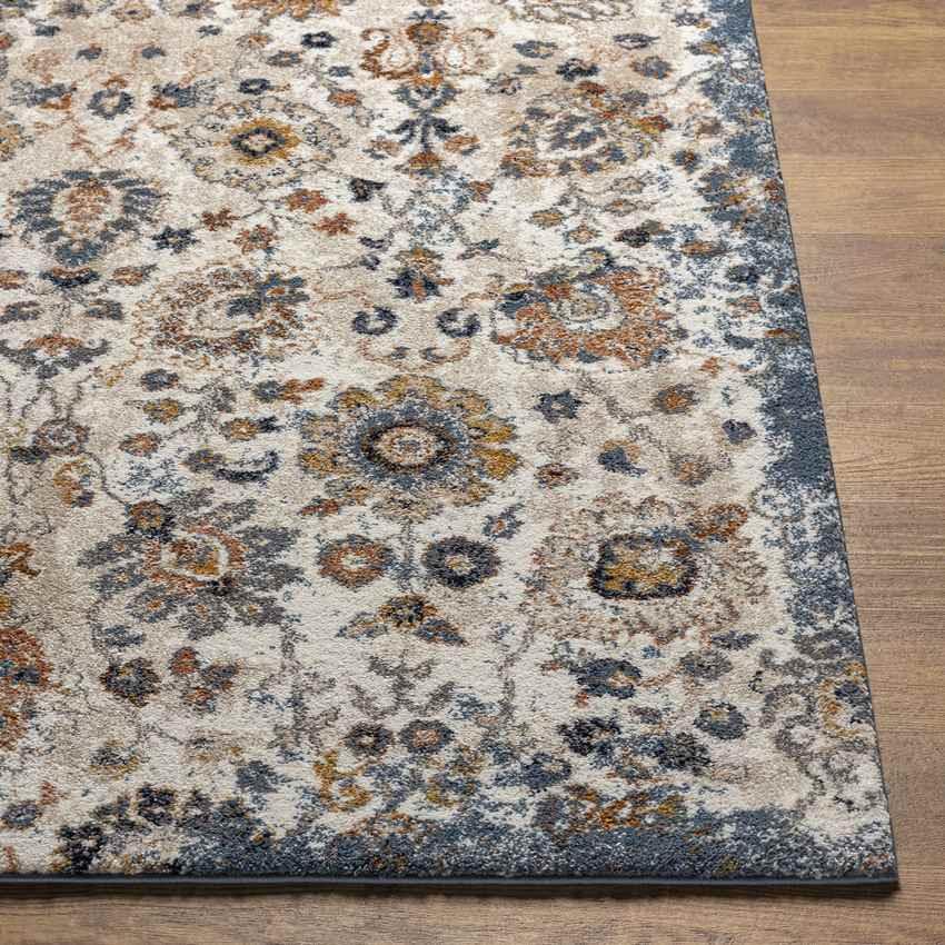 Anarita Traditional Navy Area Rug