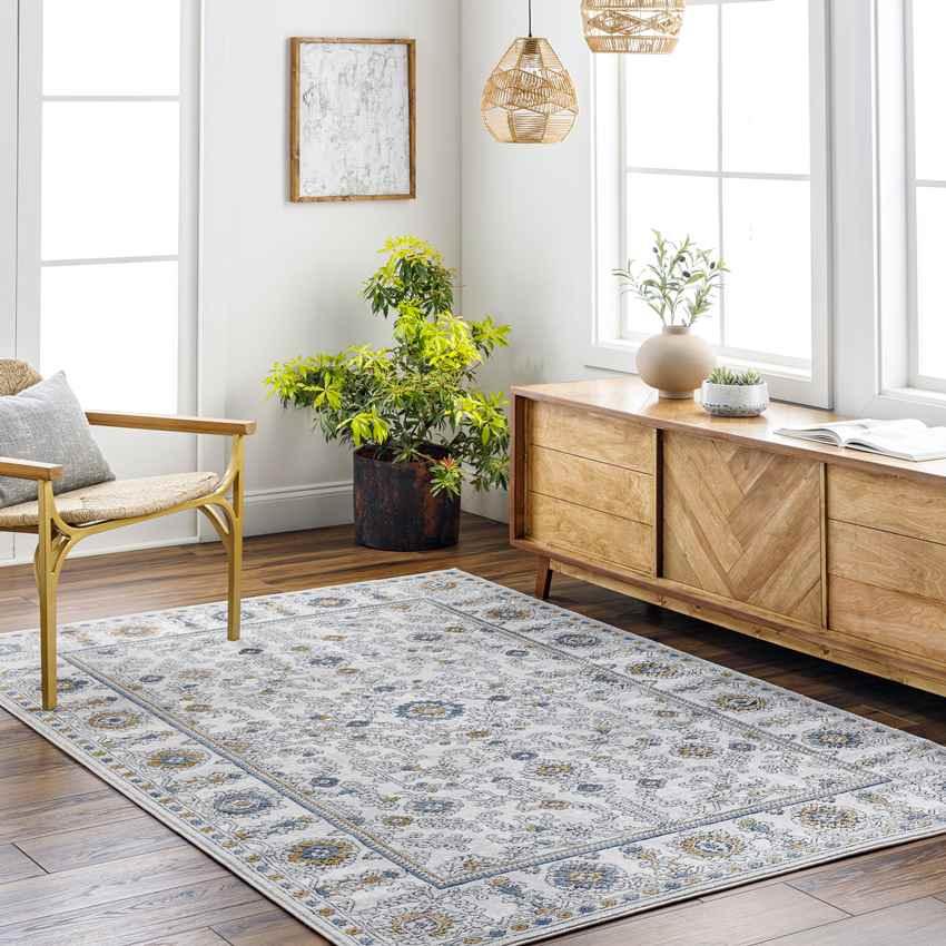 Andru Traditional Ivory Area Rug