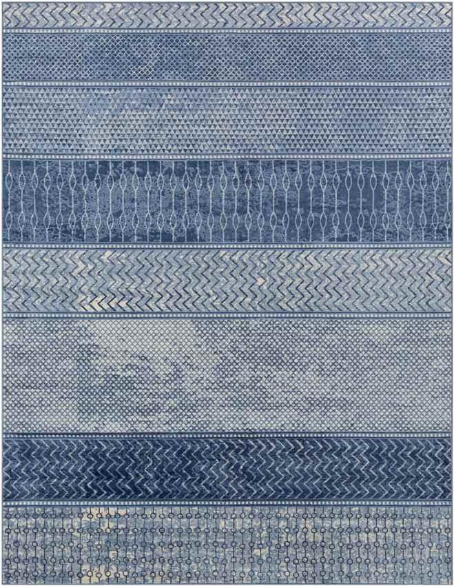 Angelica Global Bright Blue Area Rug