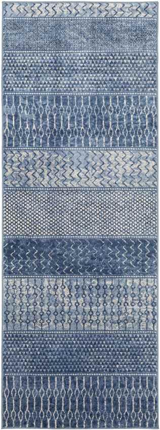 Angelica Global Bright Blue Area Rug