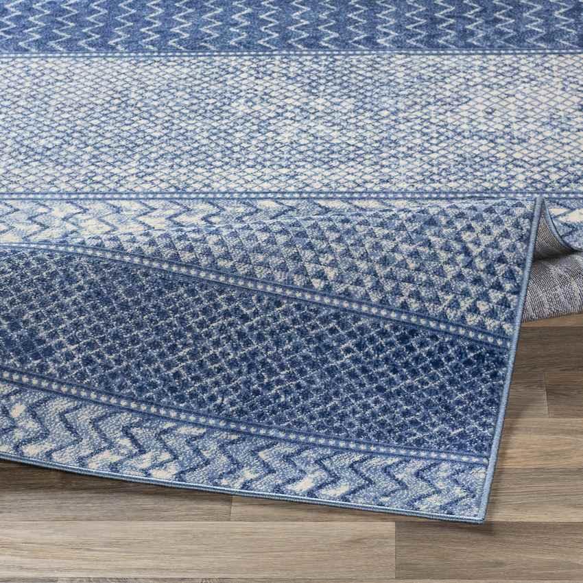 Angelica Global Bright Blue Area Rug