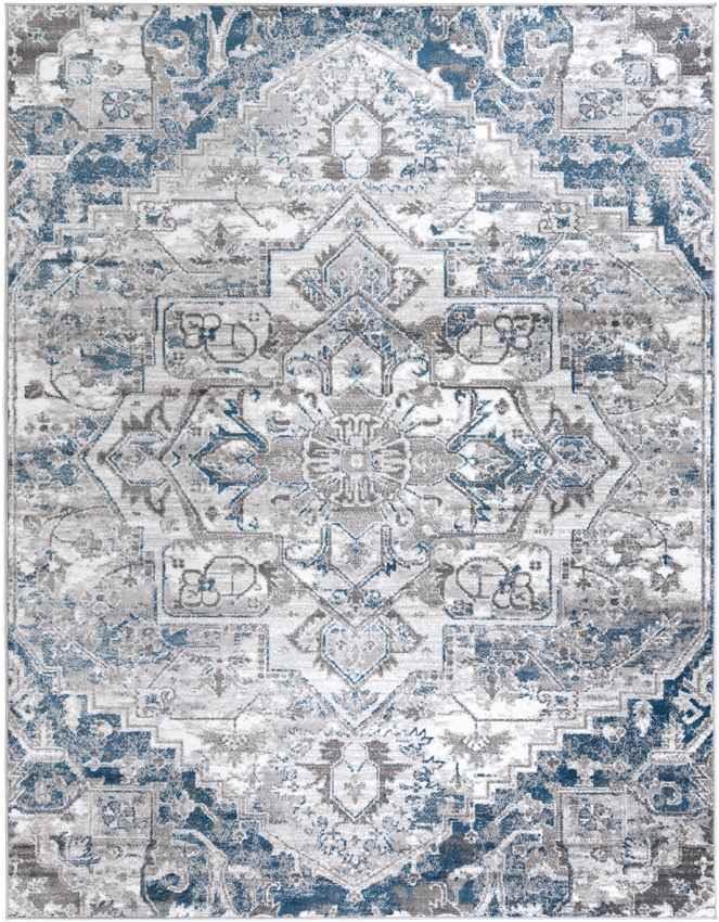 Angelo Traditional Ivory/Blue Area Rug