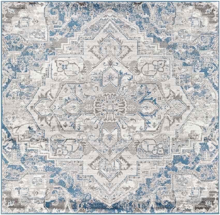 Angelo Traditional Ivory/Blue Area Rug