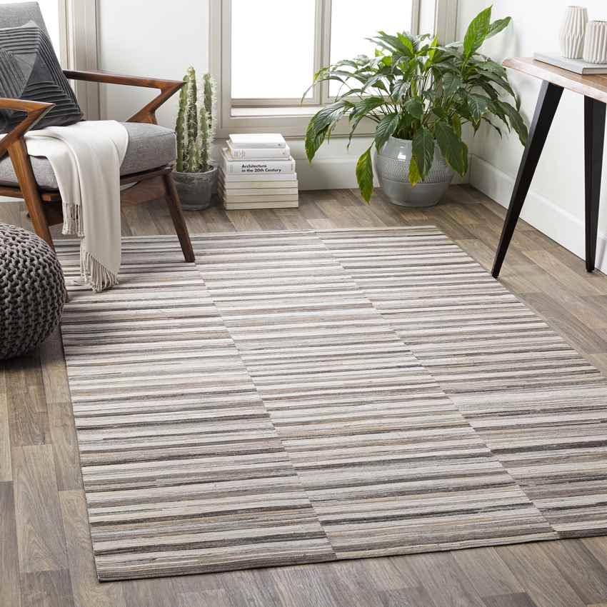 Angerlo Rustic Dark Brown/Beige Area Rug