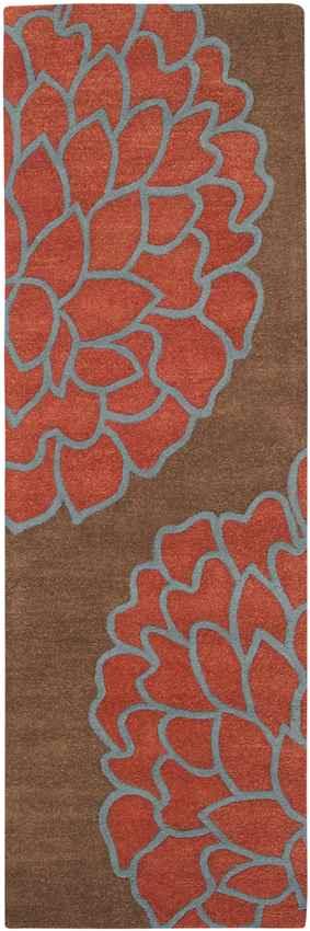 Aniak Modern Brown/Sky Red Area Rug