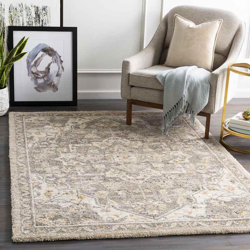 Anreep Traditional Dark Brown Area Rug