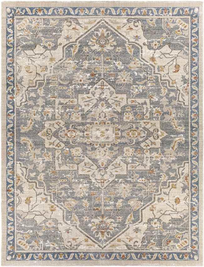 Anreep Traditional Denim Area Rug