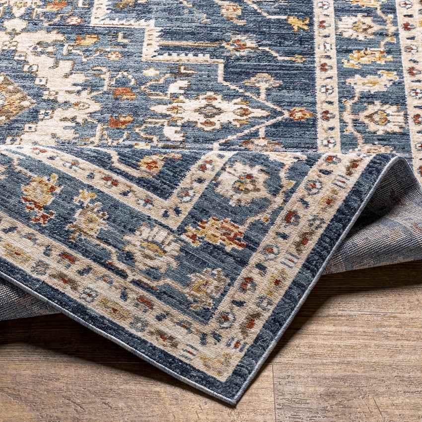 Anthon Traditional Dark Blue Area Rug