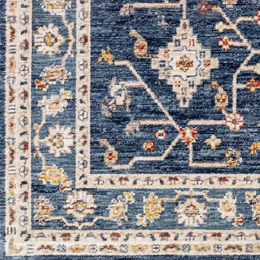 Anthon Traditional Dark Blue Area Rug