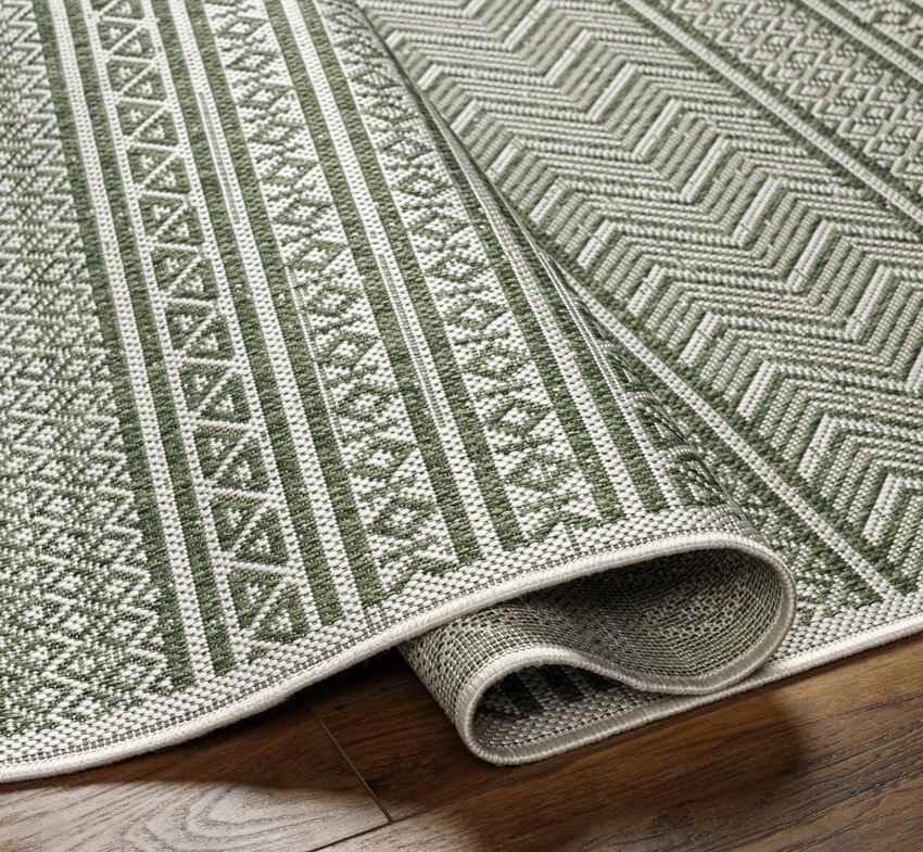 Antibes Global Olive Green/Beige Area Rug