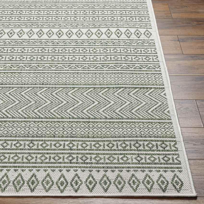 Antibes Global Olive Green/Beige Area Rug