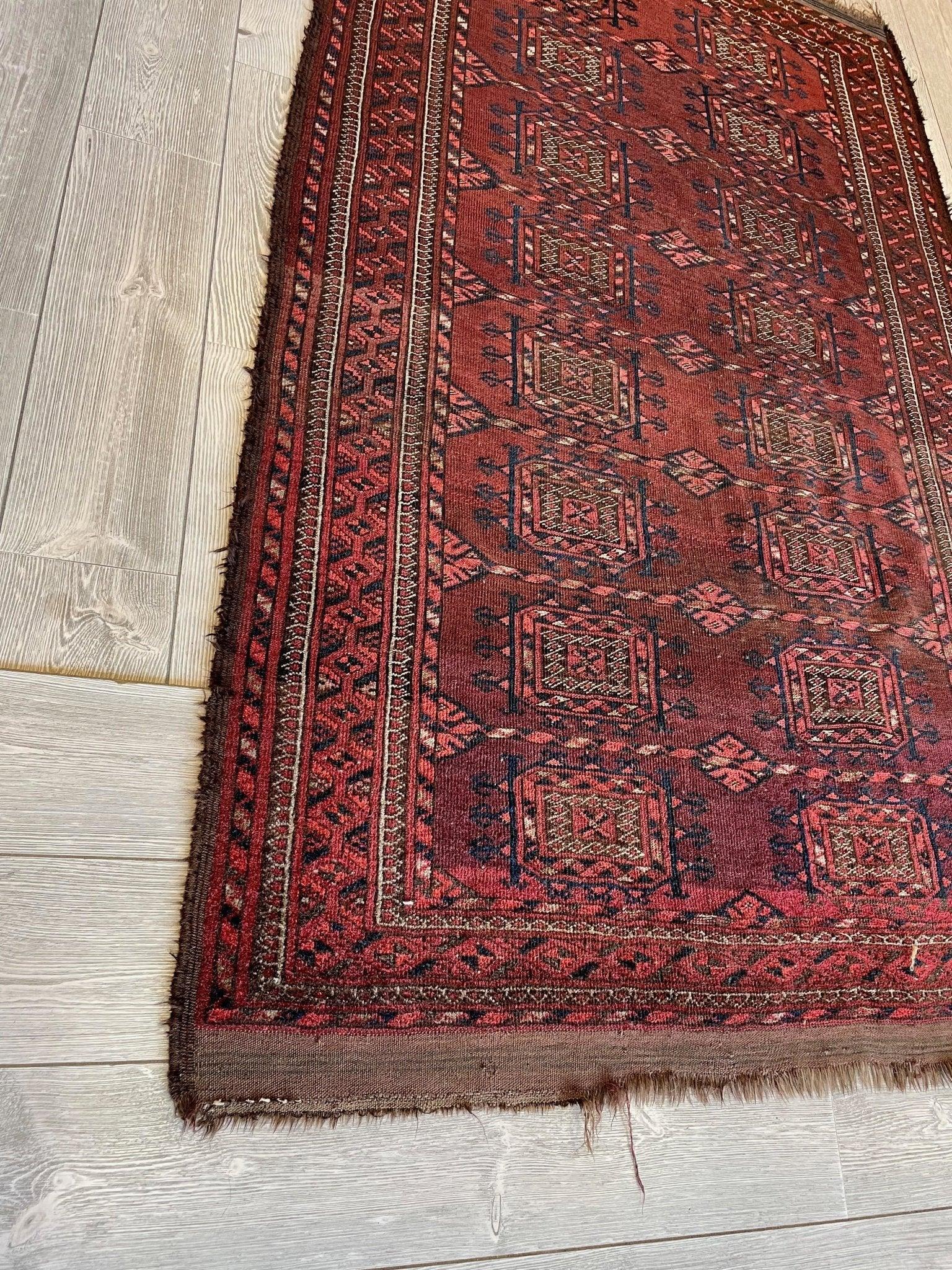 Antique 1880’s Baluch Rug 4x7 Ft