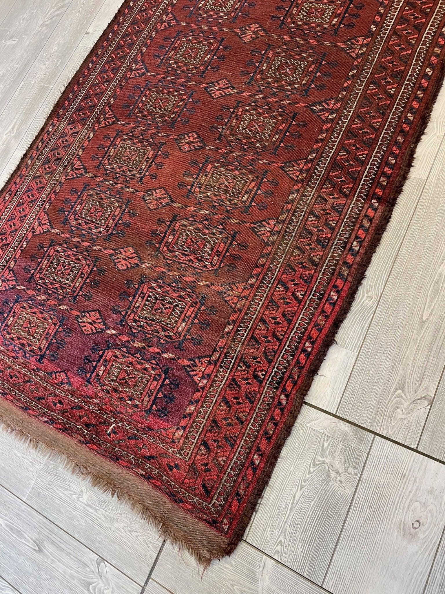 Antique 1880’s Baluch Rug 4x7 Ft