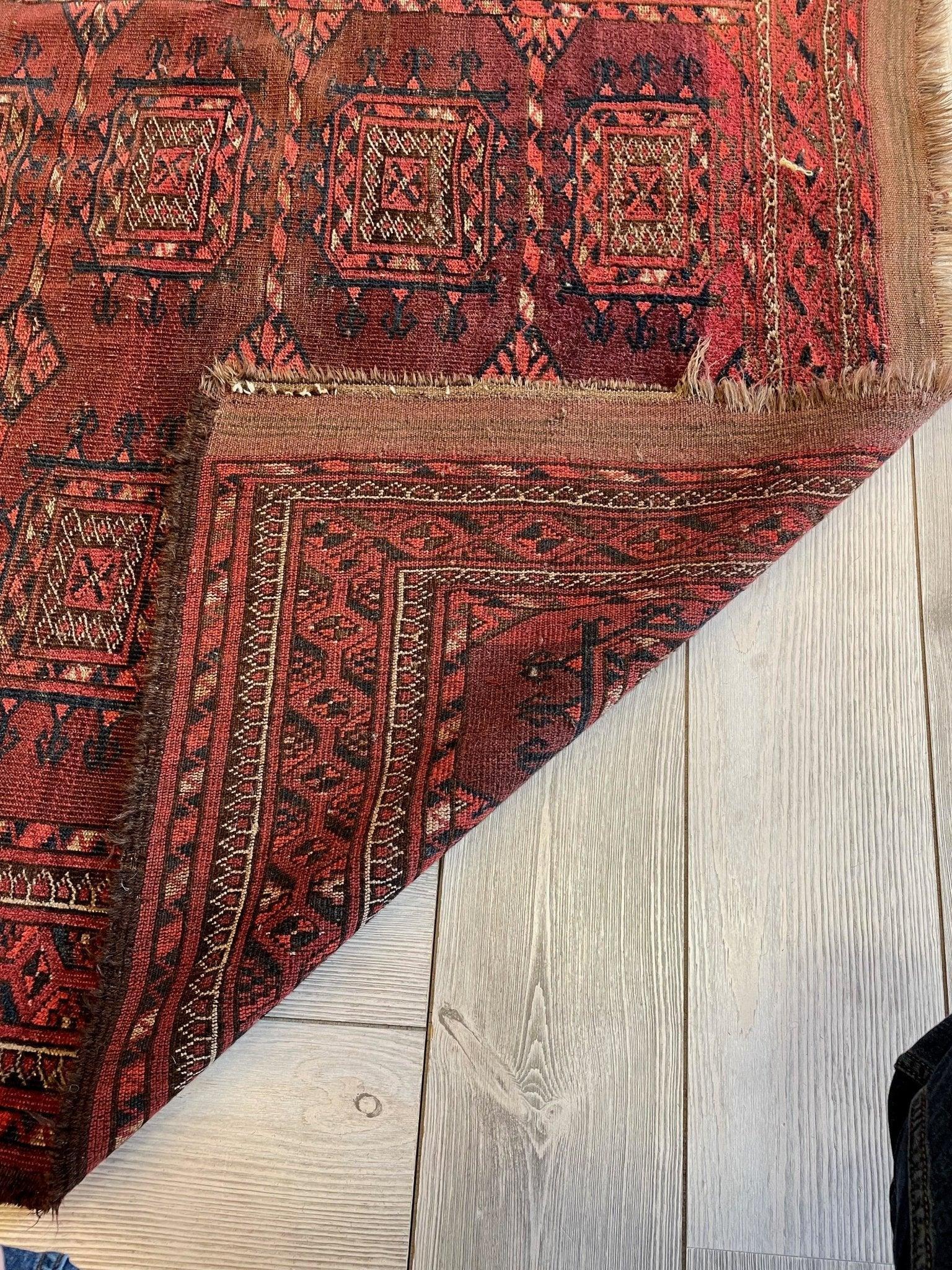 Antique 1880’s Baluch Rug 4x7 Ft