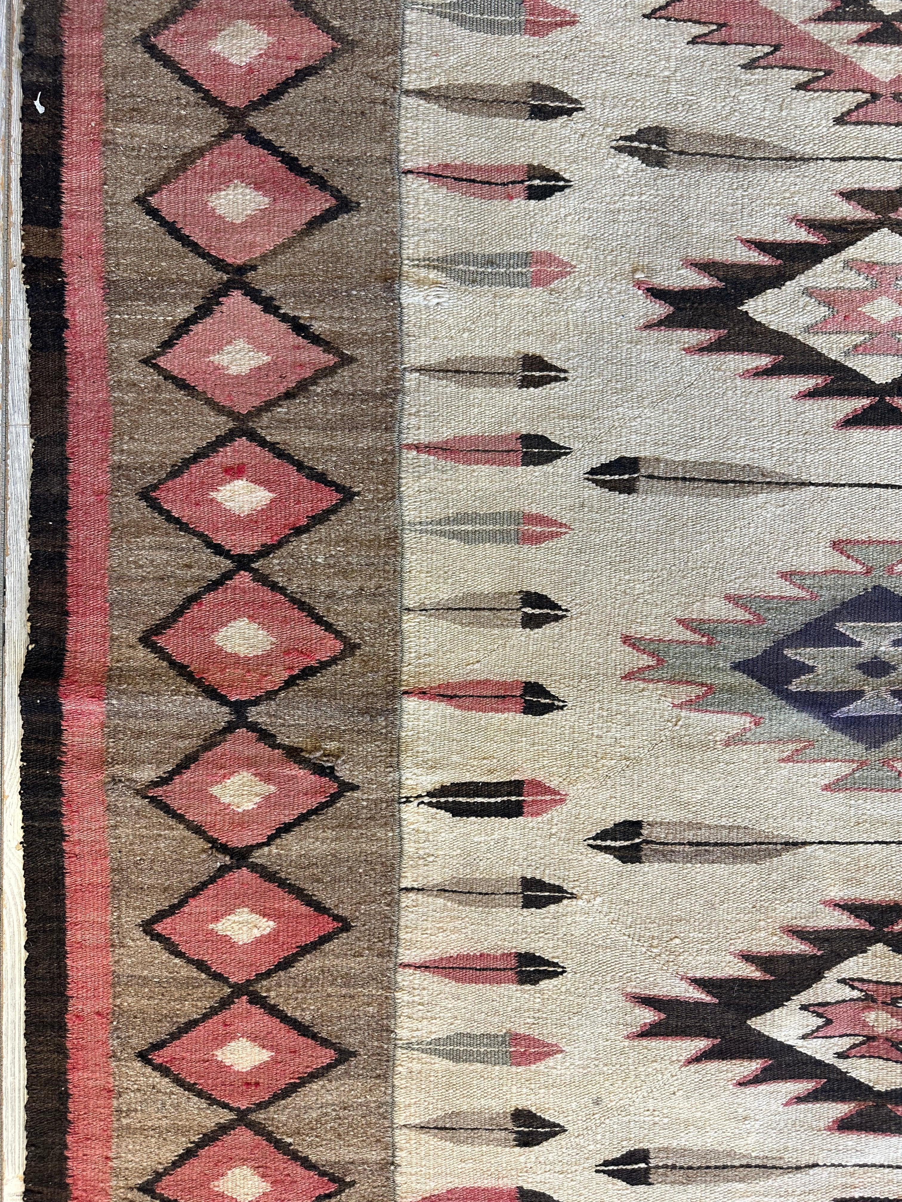 Antique 1880’s Navajo Rug 4’ x 5’