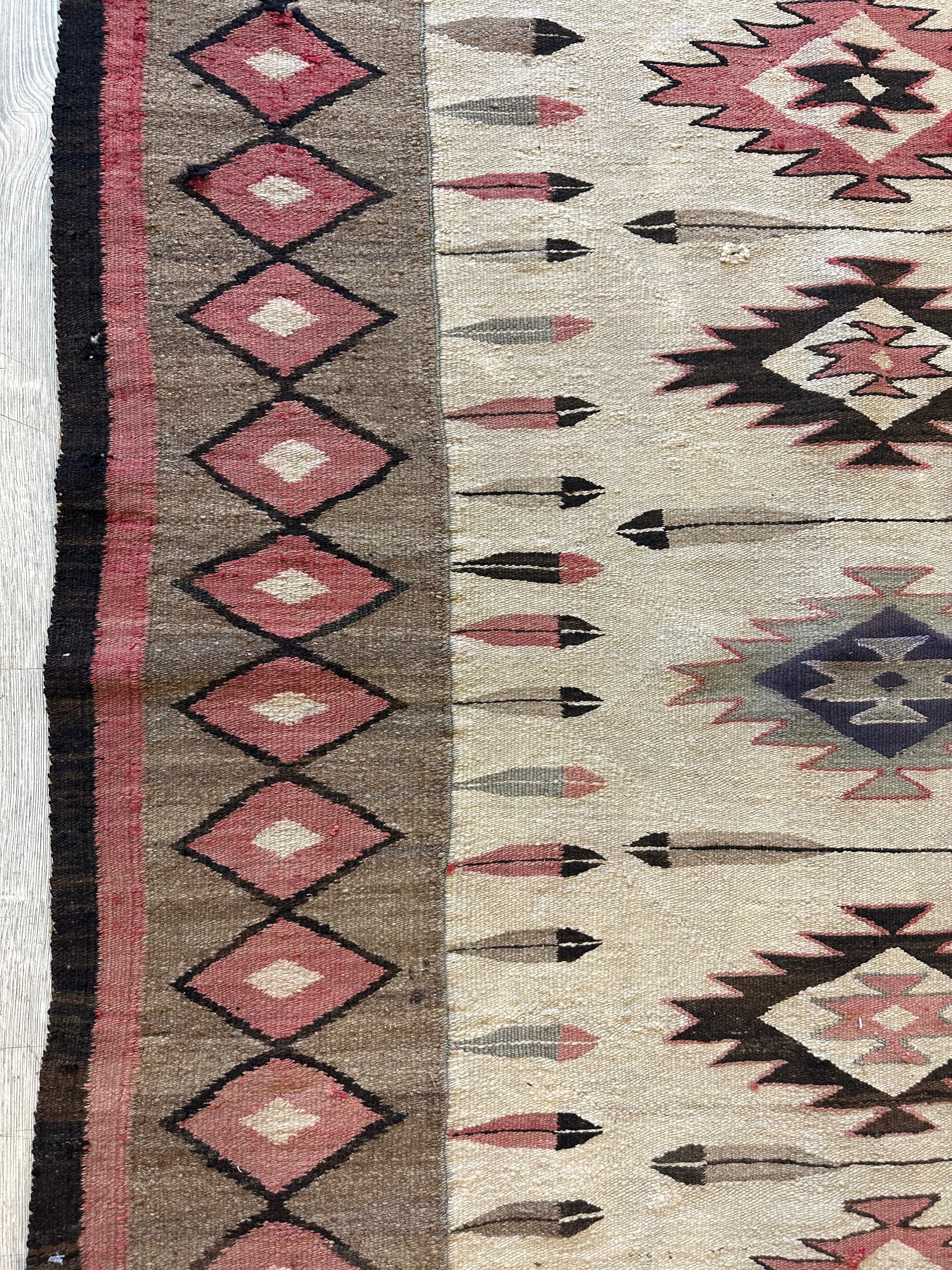 Antique 1880’s Navajo Rug 4’ x 5’