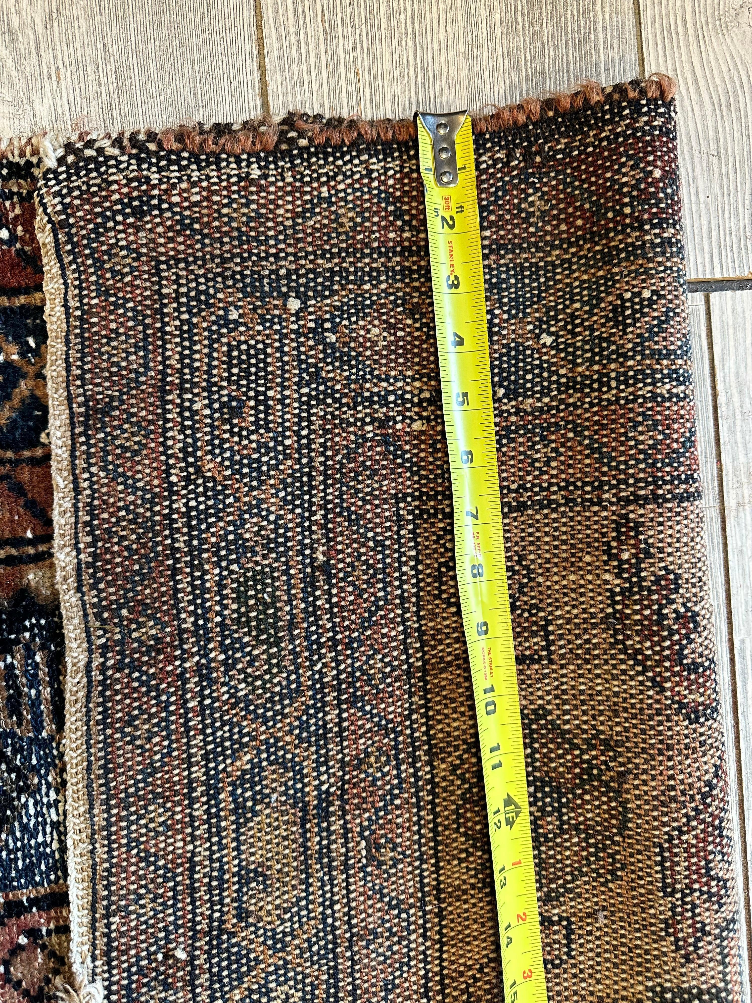 Antique 1880s Persian Malayer Rug 6'4'' x 3'6''