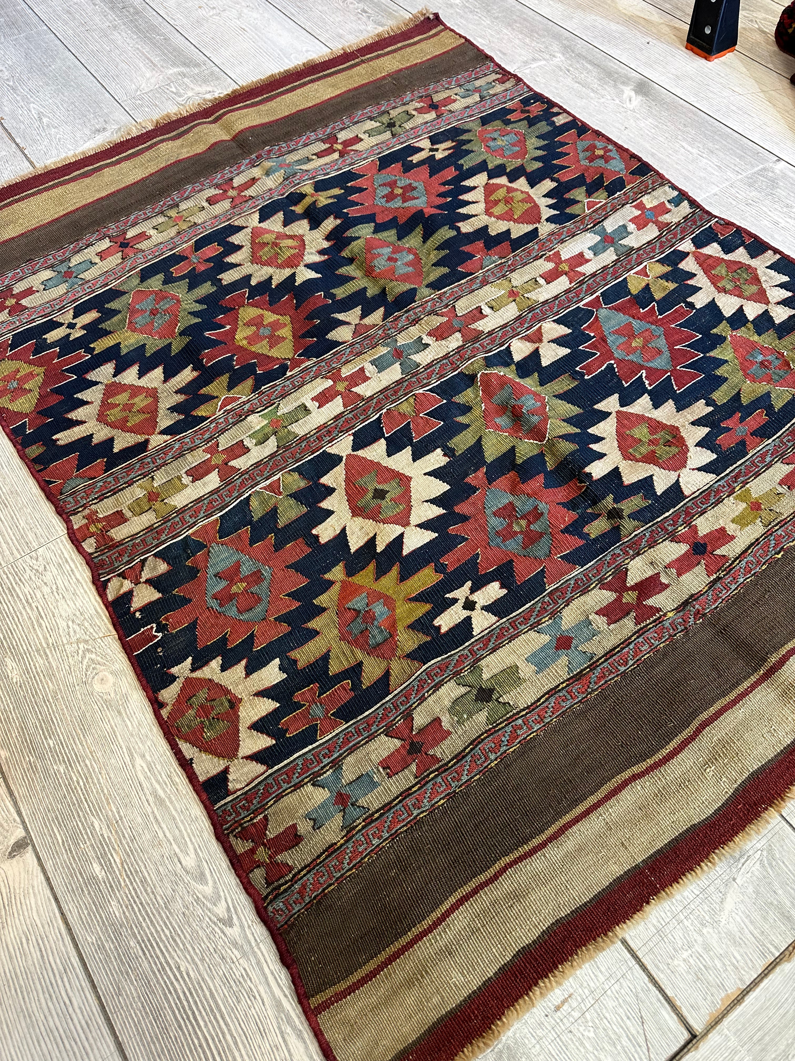 Antique 19th Century Caucasian Shahsavan Rug Rug 3’ x 4’