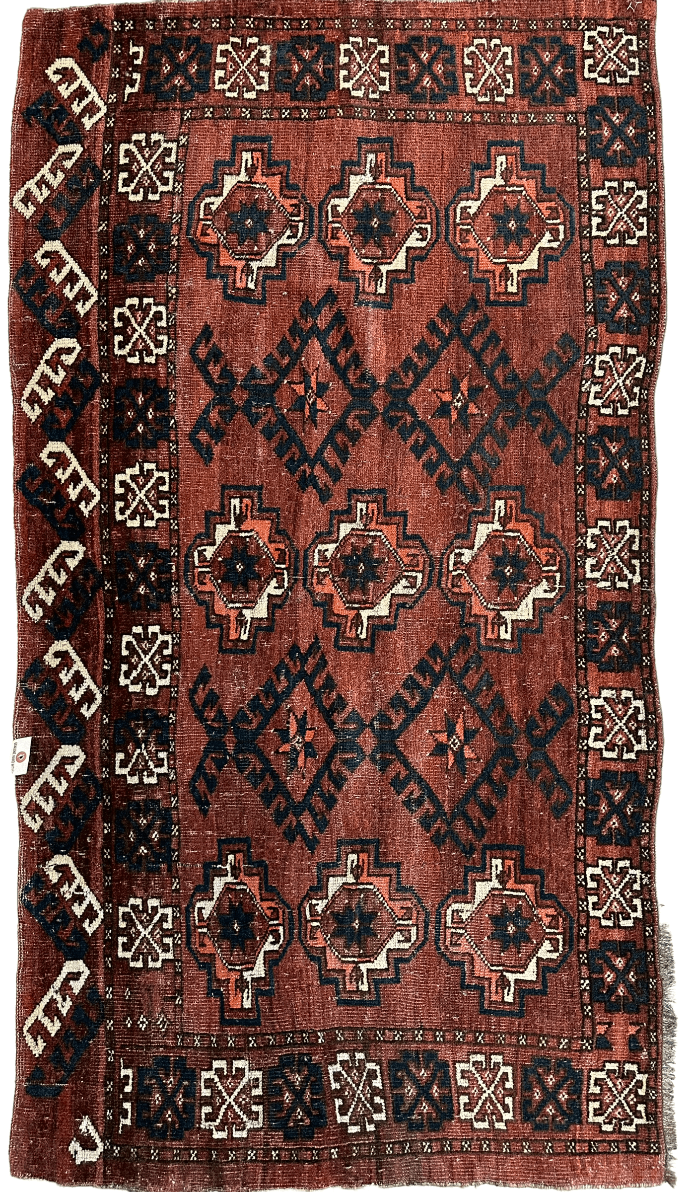 Antique Kizil Ayak Turkoman Chuval, Juval Rug 60"×34”